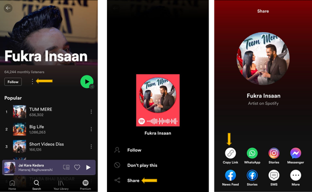 On the Spotify app