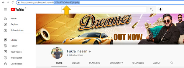 On the web browser