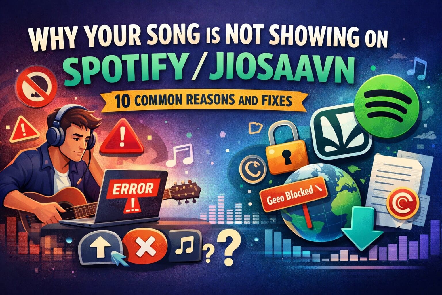 Why Your Song Is Not Showing on Spotify / JioSavan – 10 Common Reasons and Fixes