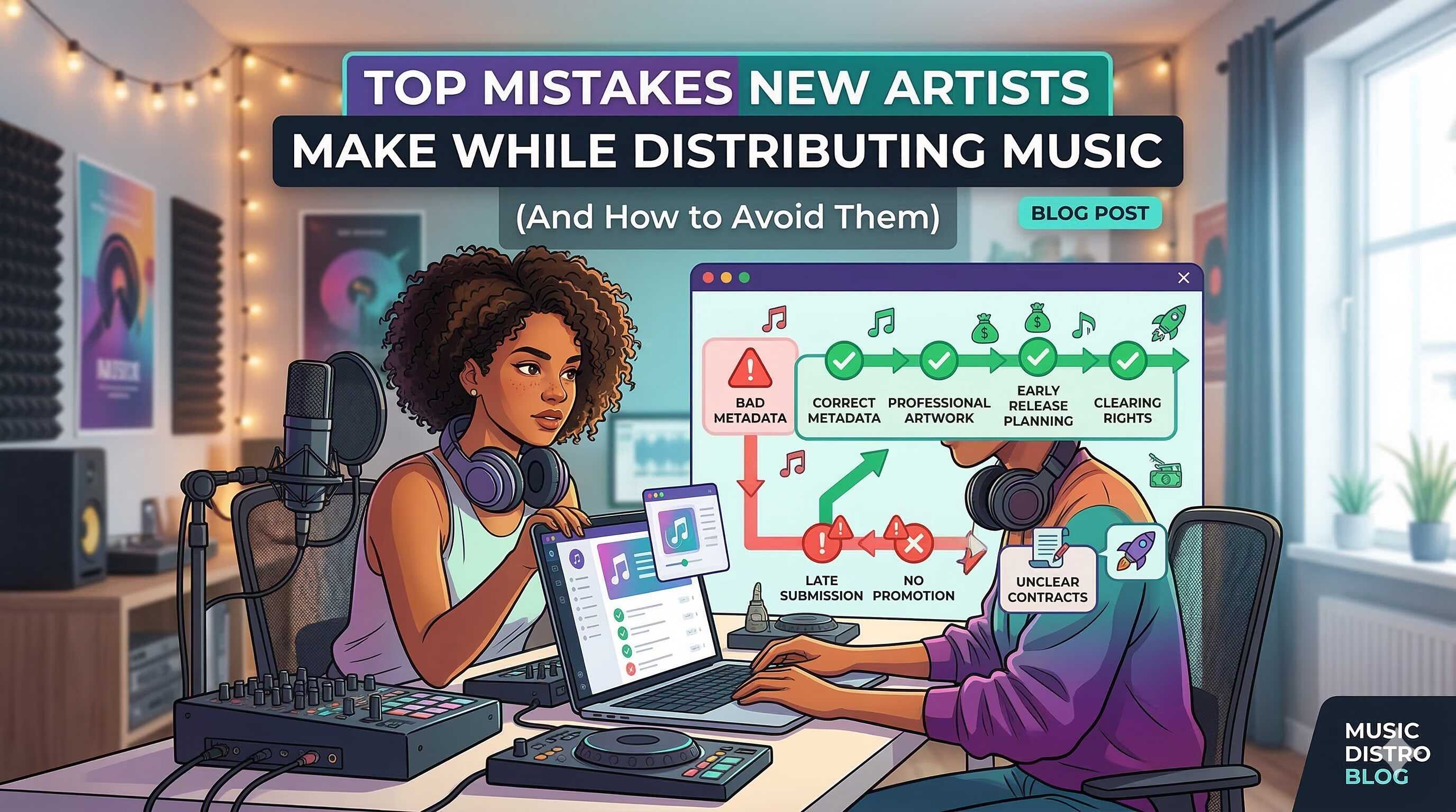Top Mistakes New Artists Make While Distributing Music (And How to Avoid Them)